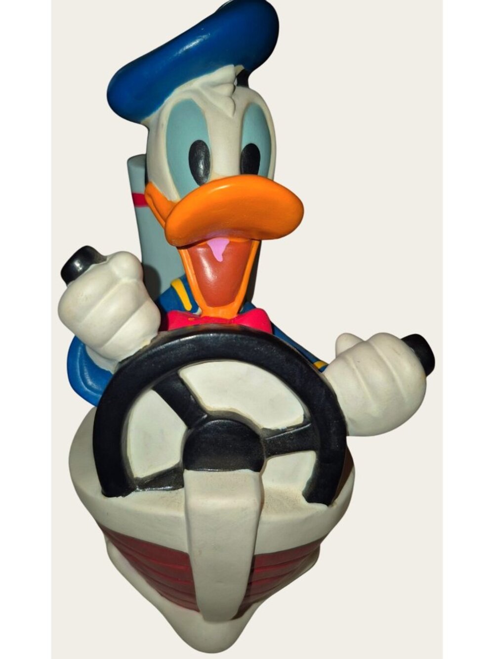 Donald Duck Rubber Coin Bank 7 x5.5" Tall